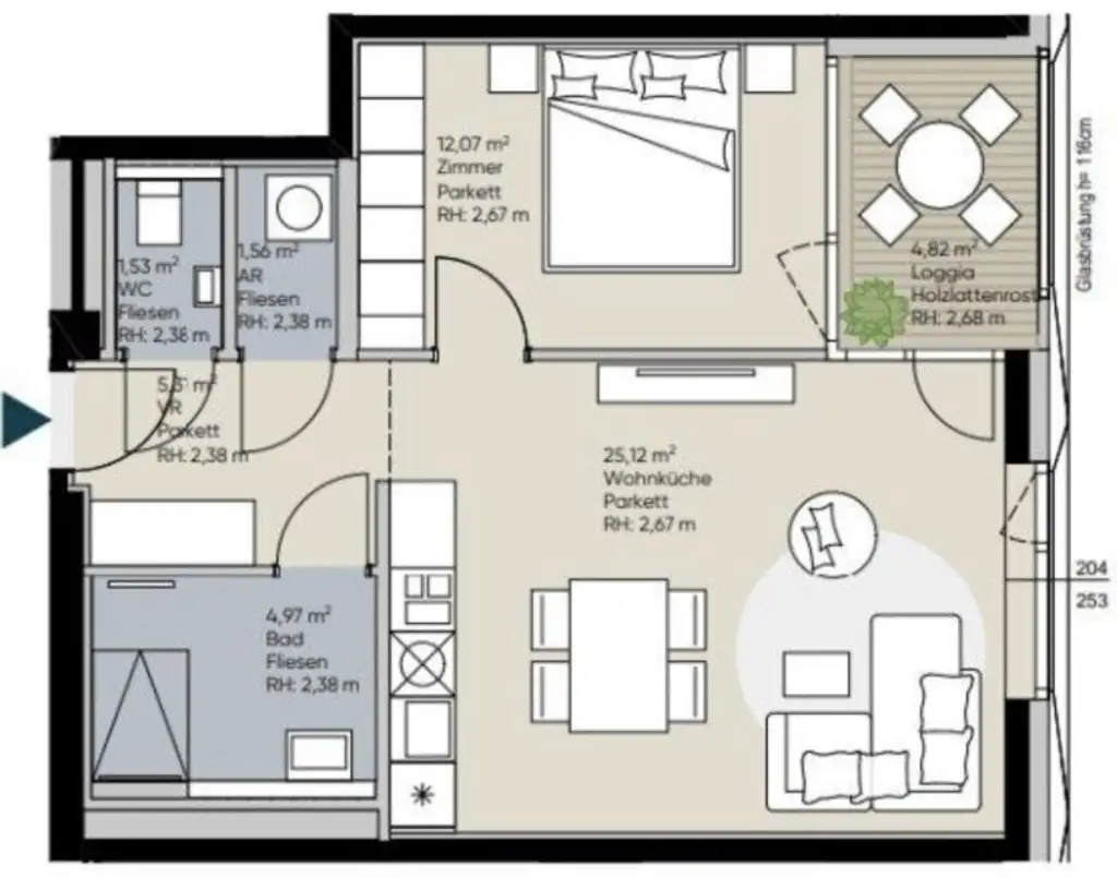 U-Bahn U1 Kagran - Sauna - Loggia - Fitnessraum - Deckenkühlung - Pool am Dach