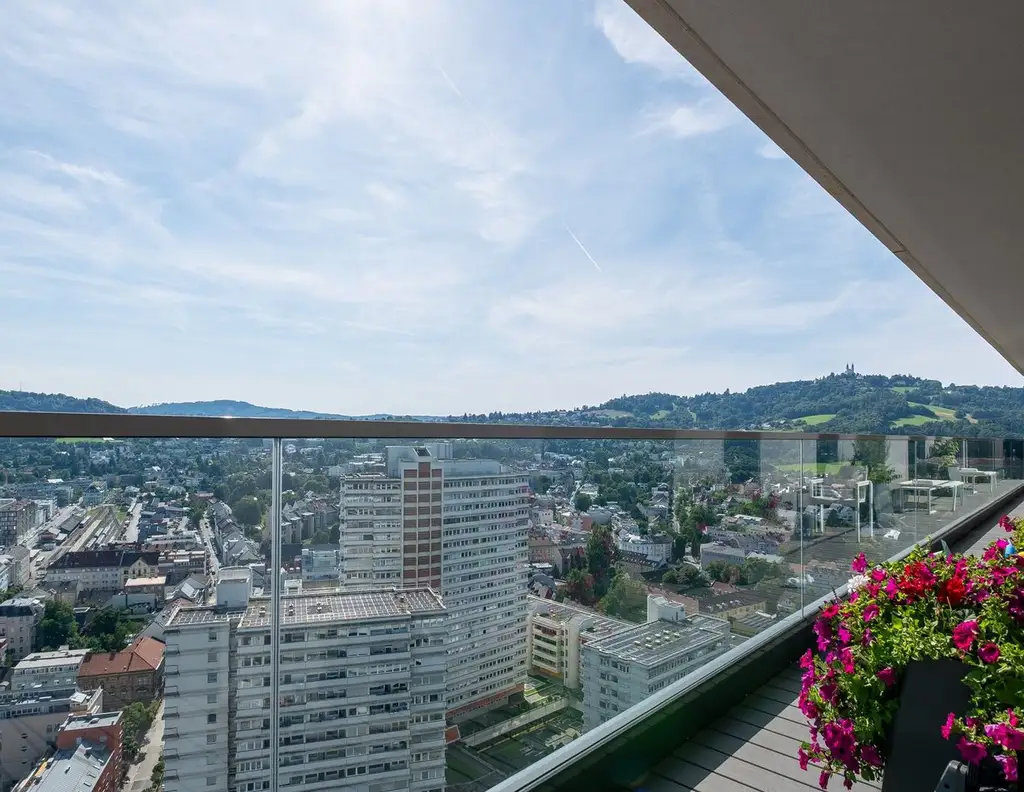 LINZ Bruckner Tower: Exklusives Wohnen über Linz - eine einmalige Gelegenheit