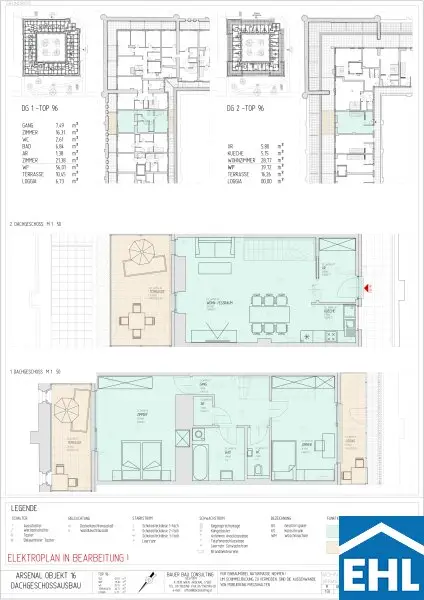 Dachgeschoß-Maisonette mit mehreren Freiflächen im Arsenal