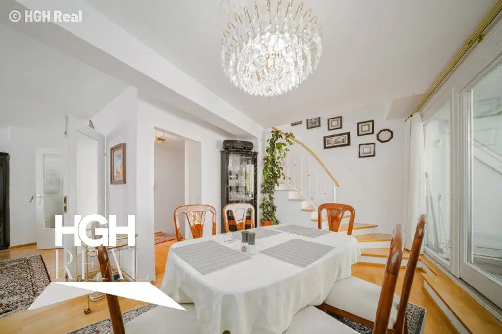 1190 Wien Döbling Lichtdurchflutete 5-Zimmer Dachgeschoß-Maisonette mit Panoramaterrassen und zwei Garagenplätzen