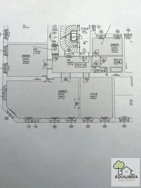 REPRÄSENTATIVES ALBAU BÜRO ZU MIETEN -Franz-Josefs-Kai