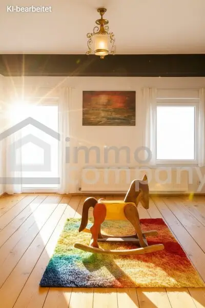 Zimmer mit KI bearbeitet - licht und Farbe optimiert