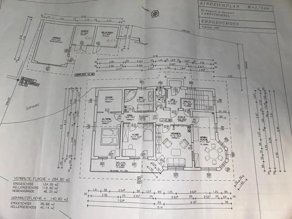 Neuwertiges  Familien Wohnhaus in Feldkirchen / St. Urban : 5 Zimmer, Garten, Balkone, tolle Ausstattung! mit  1 HA LW  Wiese für Tierhaltung