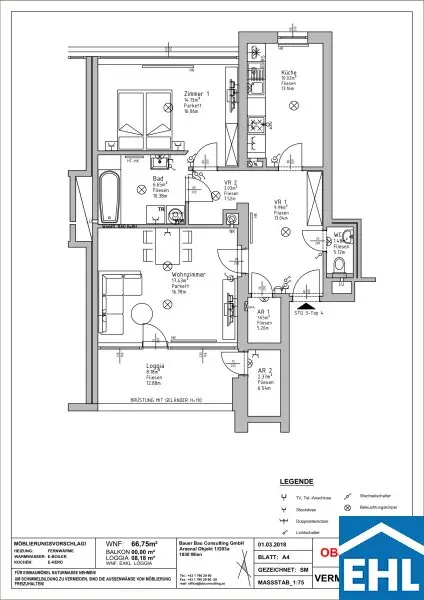 Tolle 2-Zimmer-Wohnung mit Freifläche im Arsenal!