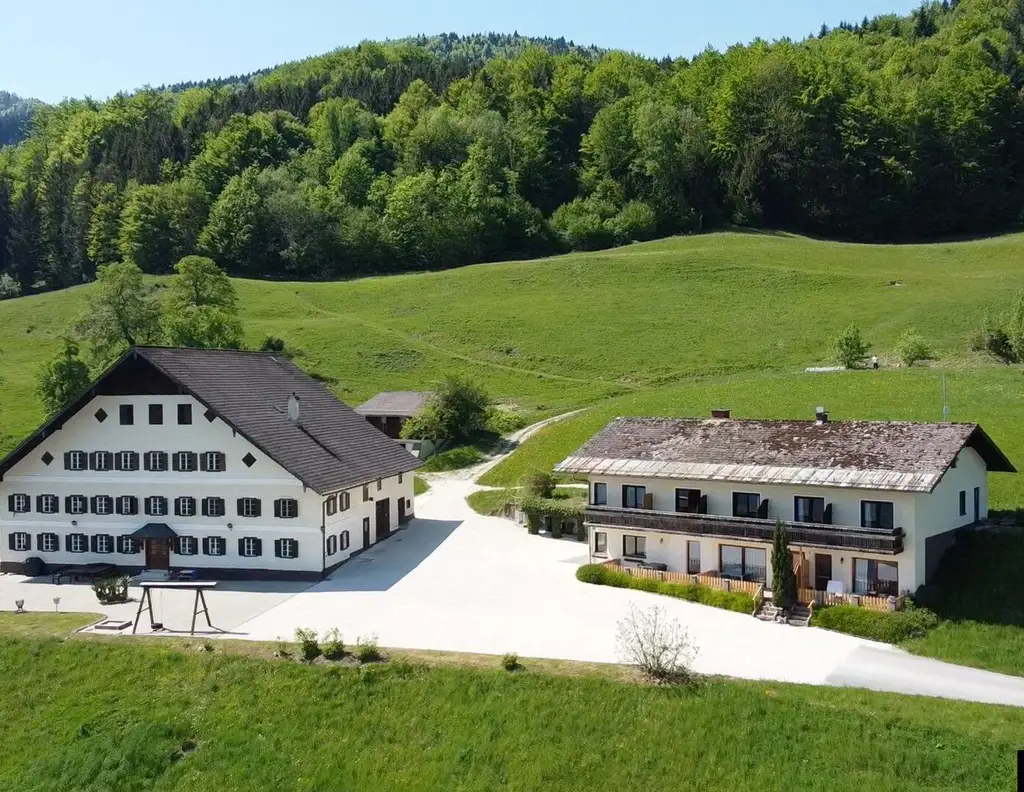 ATTERSEE: UNIKAT: Bauernhaus mit Gästehaus und Seezugang