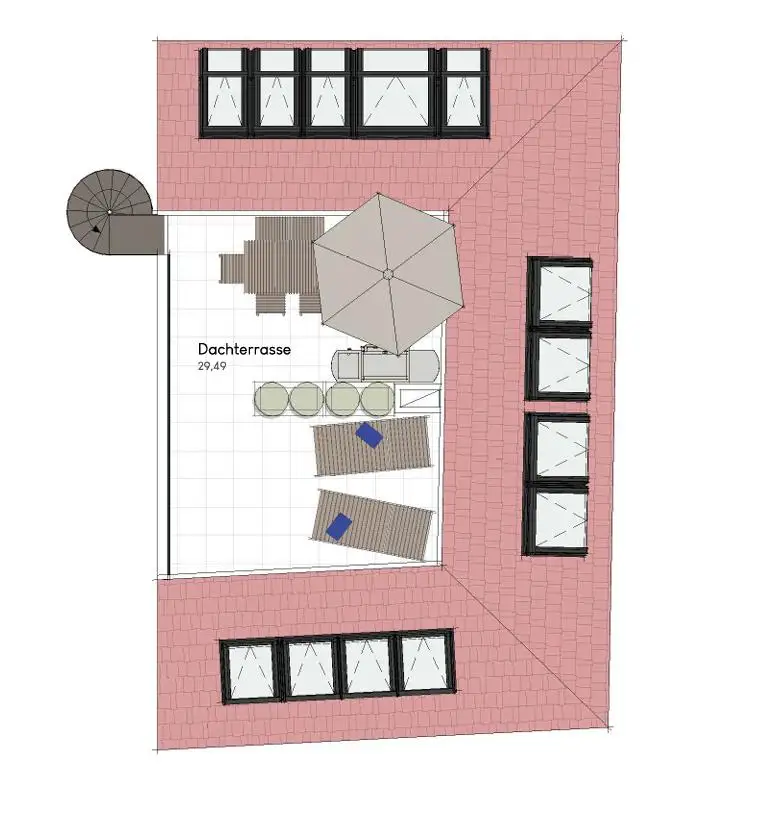 Exklusive 3-Zimmer-Dachgeschosswohnung mit Ankleide, großem Balkon & Dachterrasse
