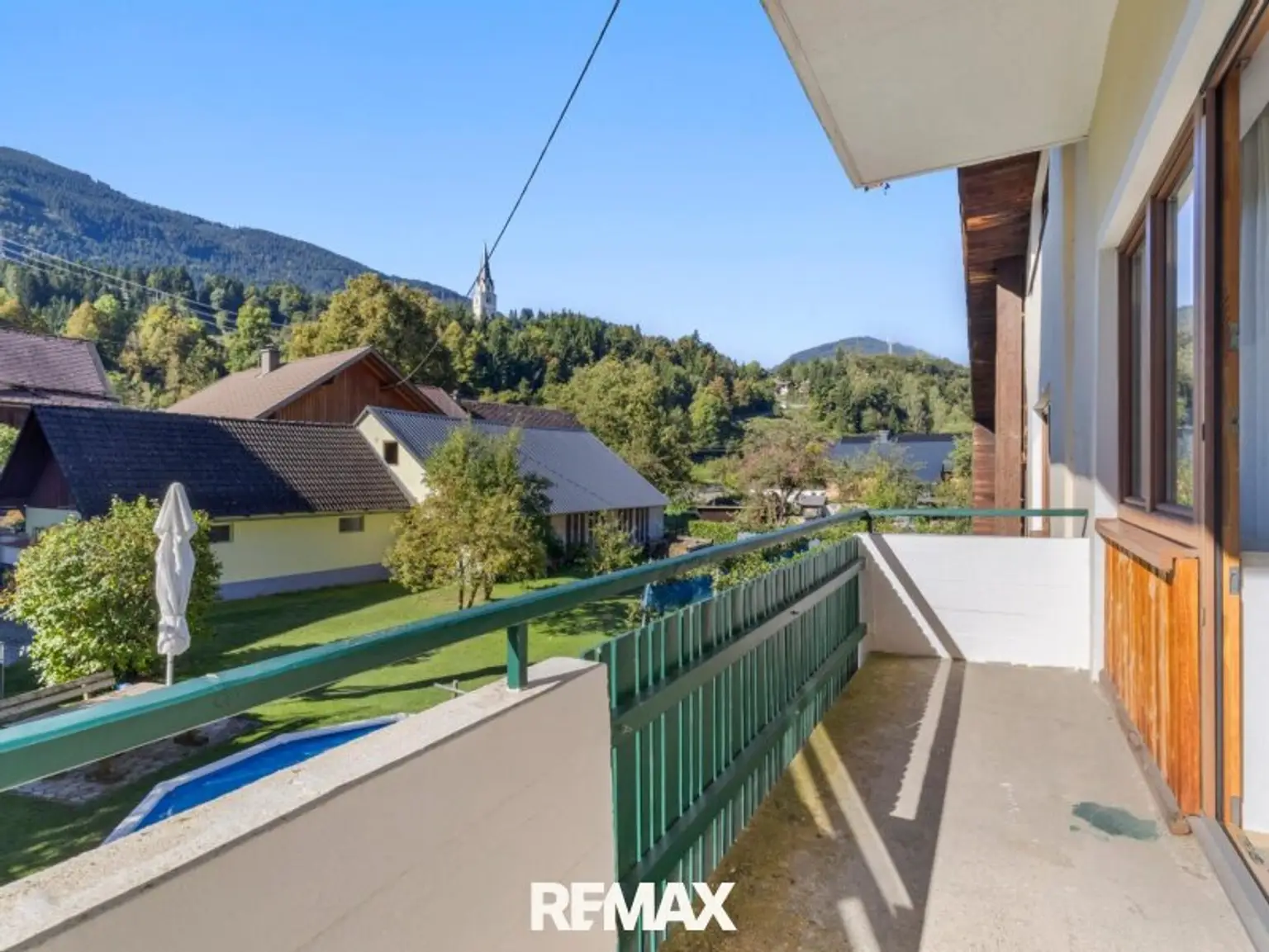 Blick vom Balkon