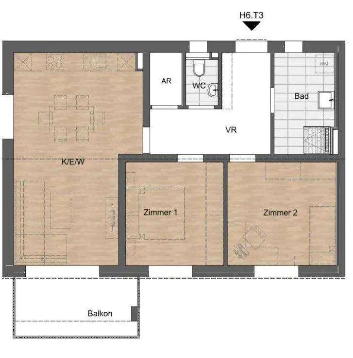 Neubauwohnung mit Balkon in Werndorf in Ruhelage/ Haus 6 Top 3