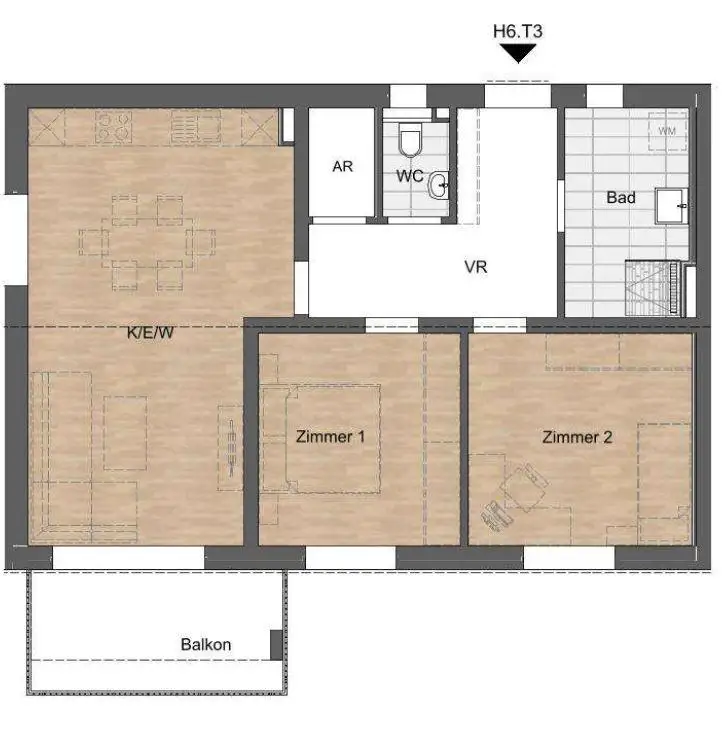 Neubauwohnung mit Balkon in Werndorf in Ruhelage/ Haus 6 Top 3