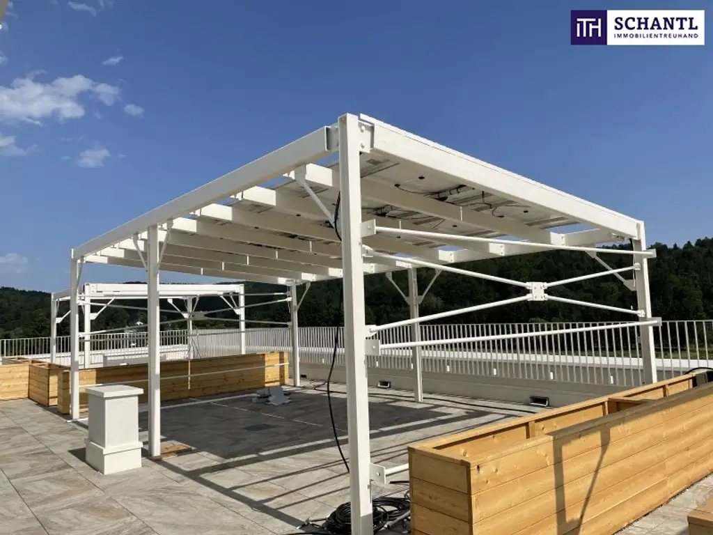 RIESIGE DACHTERRASSE + HOCHWERTIGE AUSSTATTUNG + SÜD/WEST Ausrichtung! + Tiefgarage! Nur 7 Min. von Graz entfernt!!
