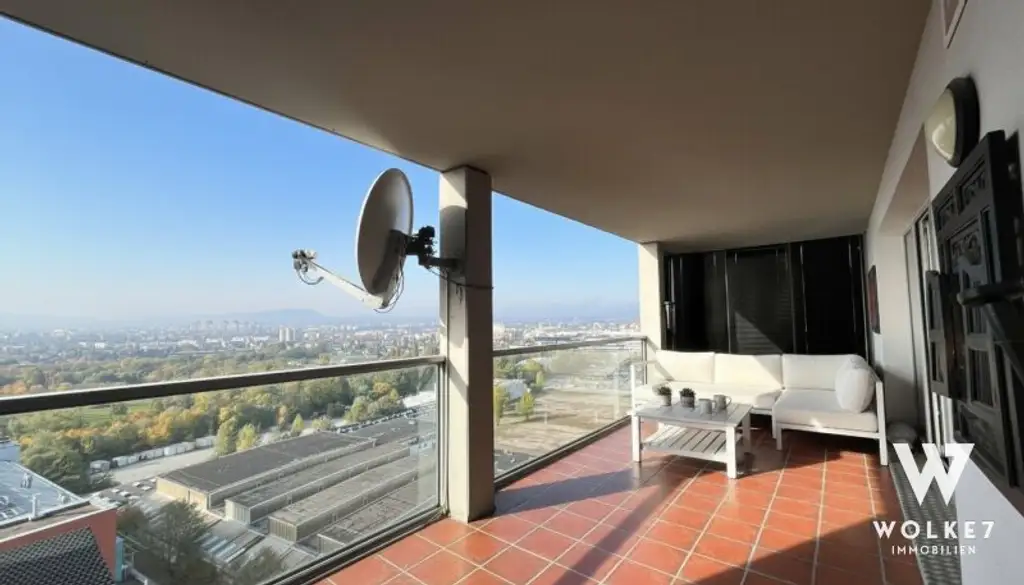 Luxuriöse Neubauwohnung im 15. Stock I ca. 126m² mit großzügiger Loggia & herrlicher Aussicht auf den Wienerberg inkl. Garage