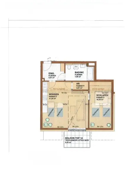 "Alles was ich brauche" - moderne 2-Zimmer-DG-Wohnung am Stadtrand von Salzburg