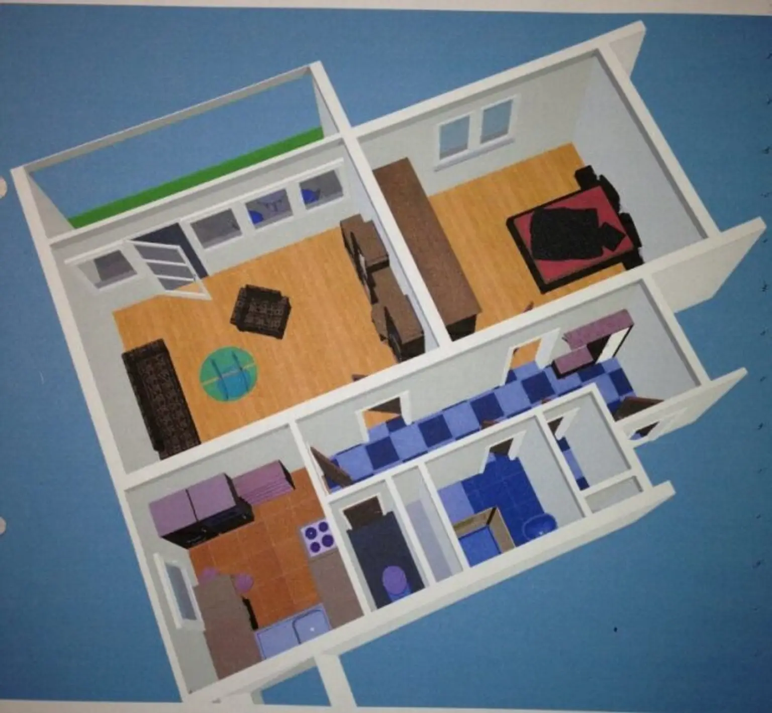 Toller Fernblick - 2 -Zimmer-Appartement im Süden von St. Pölten + Parkplatz