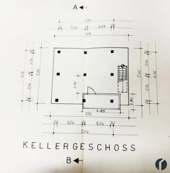 Grundriss Bereich unter dem Haus