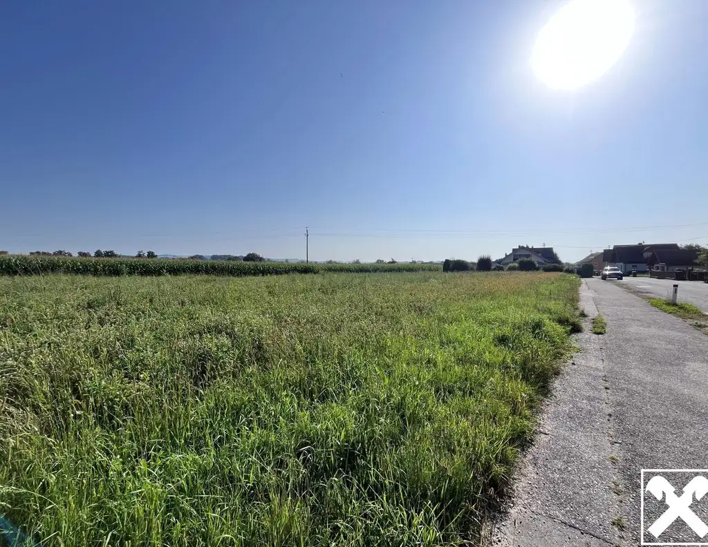 Ebener Baugrund in sonniger Ortsrandlage