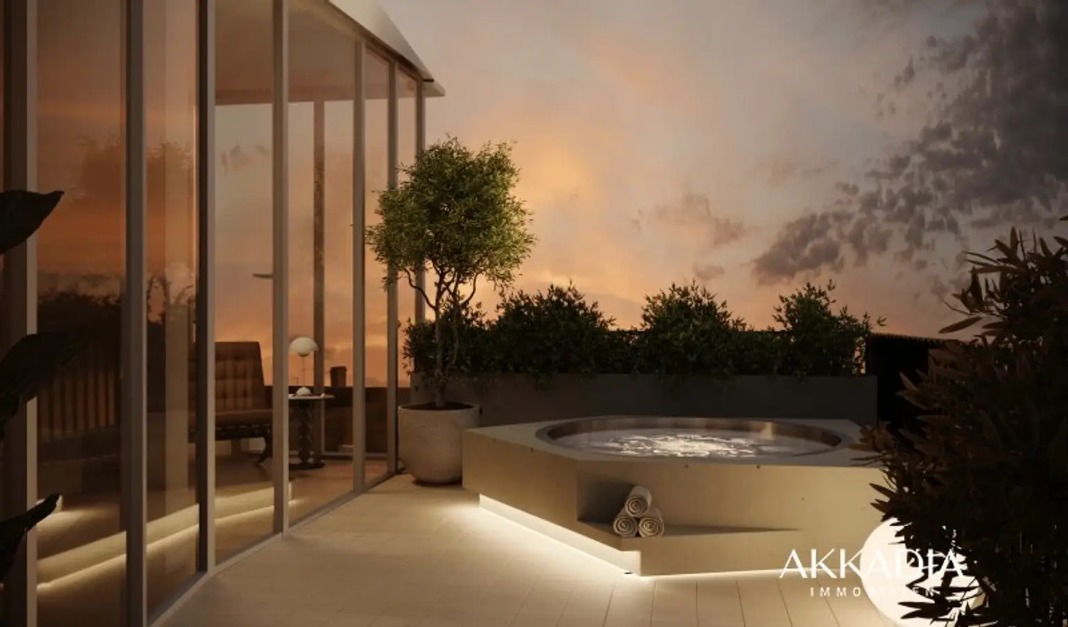 Das Penthouse über den Baumkronen