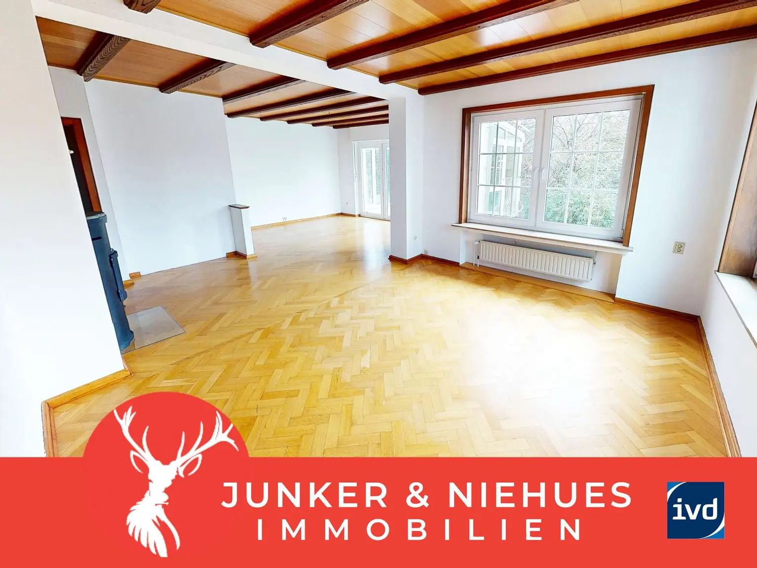 Erdgeschosswohnung in Minden – Gemütliches Wohnen mit Kamin, Wintergarten und Gartenparadies