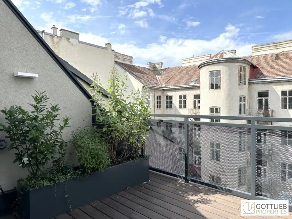 PROVISIONSFREI nahe Belvedere! Luxuriöse 6-Zimmer-Erstbezug-Dachterrassen-Wohnung mit Outdoor-Pool in historischem Gebäude