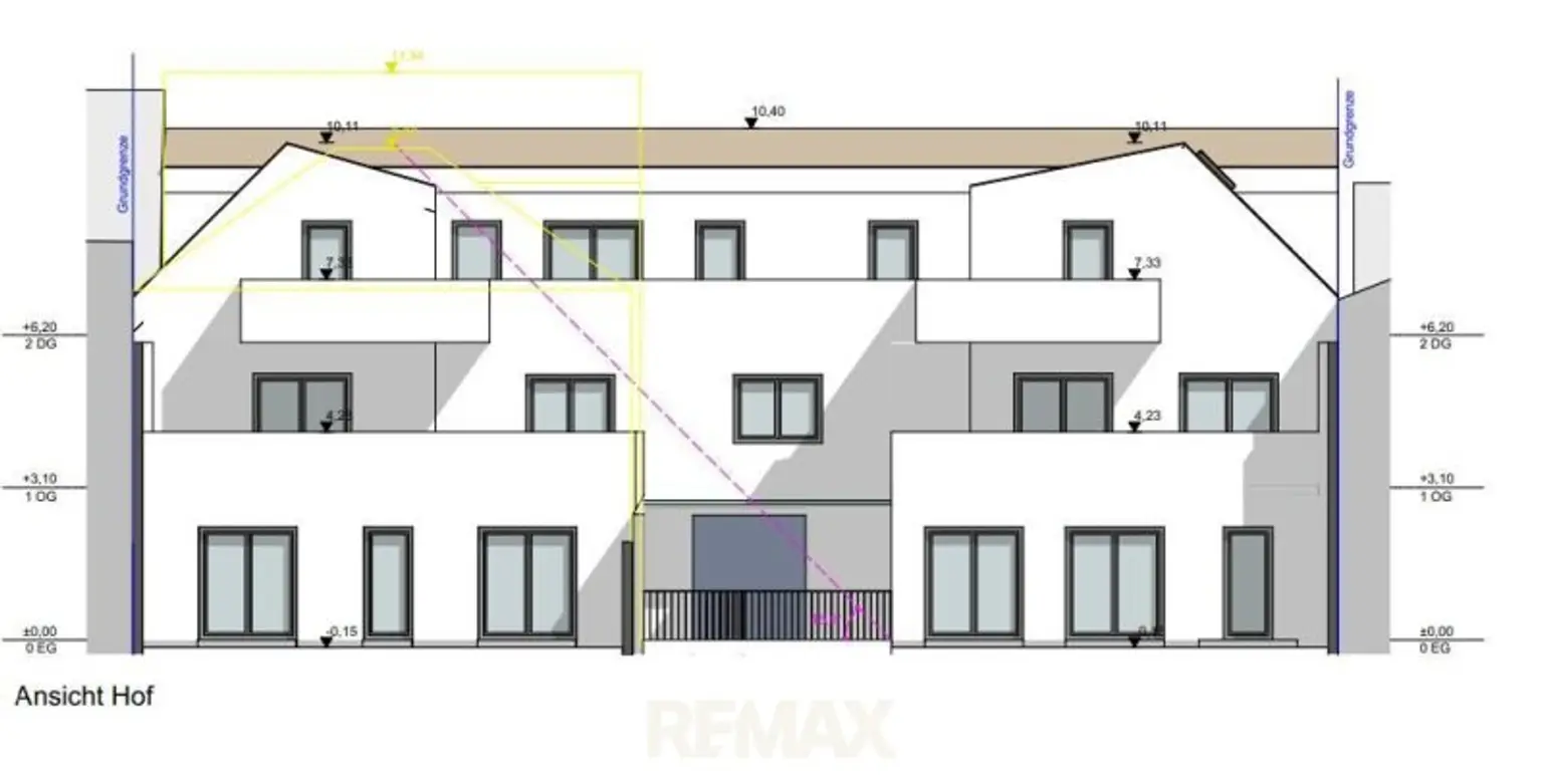 Planungsansicht Innenhof