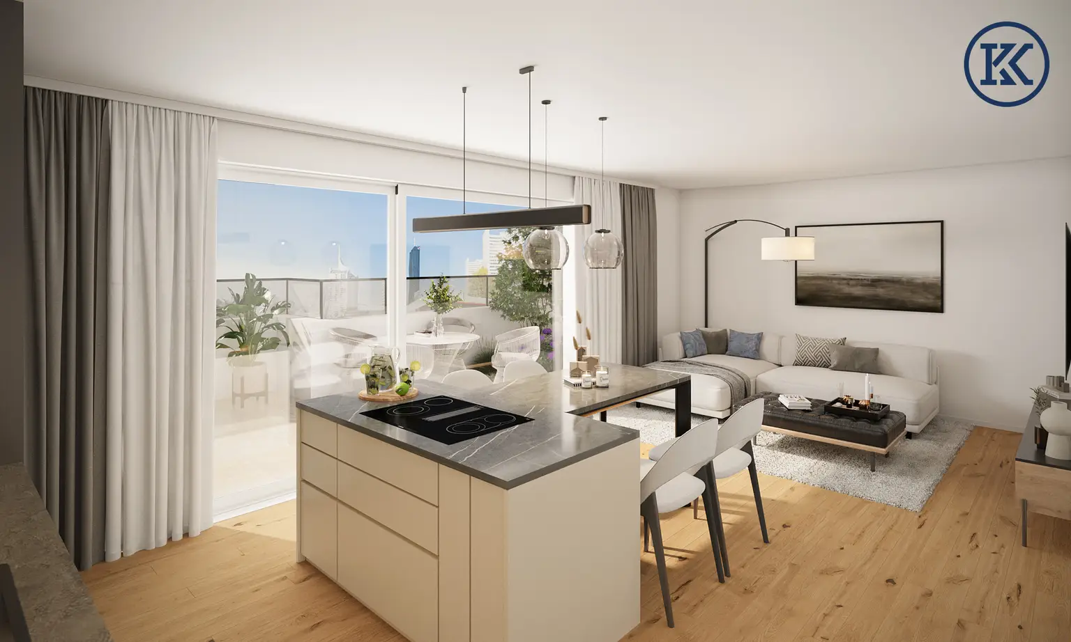 Dachgeschosswohnung in Top Lage, nahe Uno City