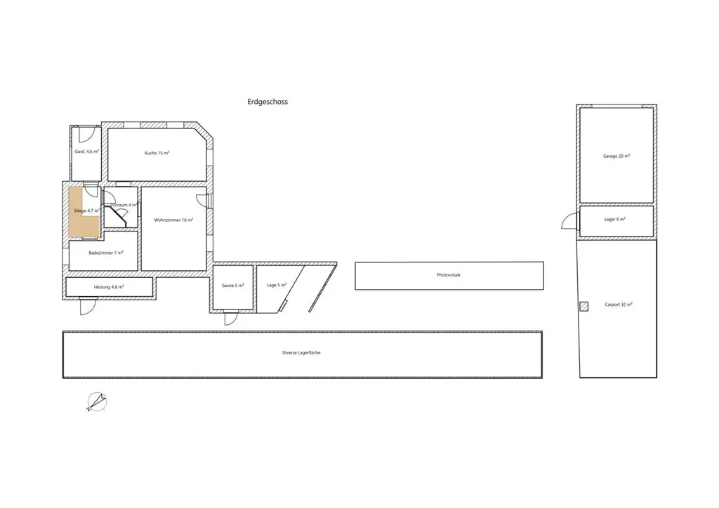 *** kleines gemütliches, möbliertes Häuschen mit Gartenparadies in der Waldrandsiedlung, mit Photovoltaik, Brunnen, Sauna, Garage, Carport,….. ***