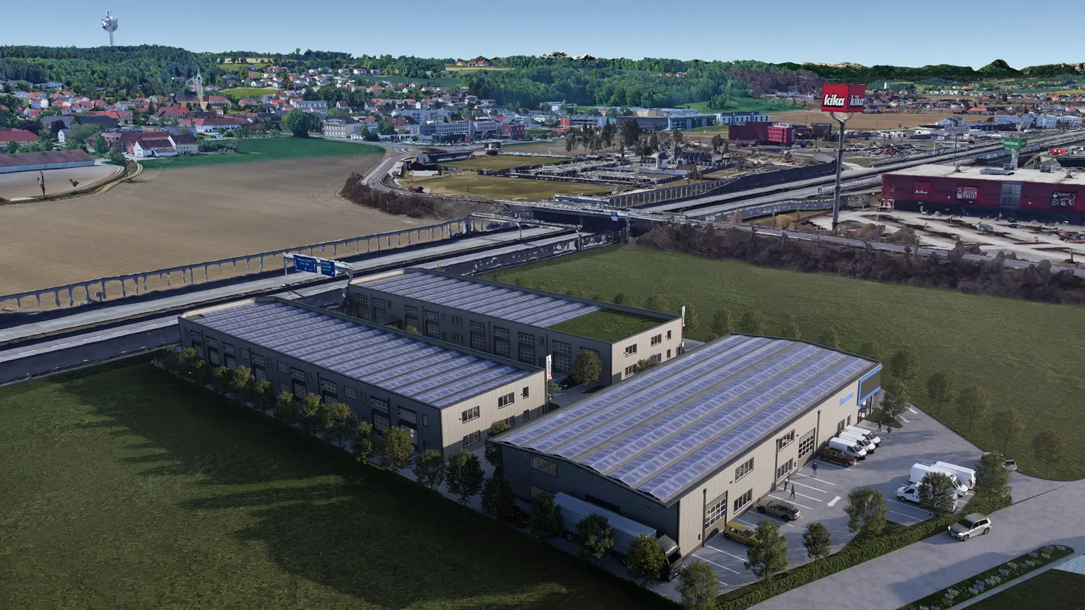 Betriebs-/Produktions- oder Lagerhallen mit Flächen von 47 - 197 m² im Grünwallpark Ansfelden zu verkaufen (T13a)