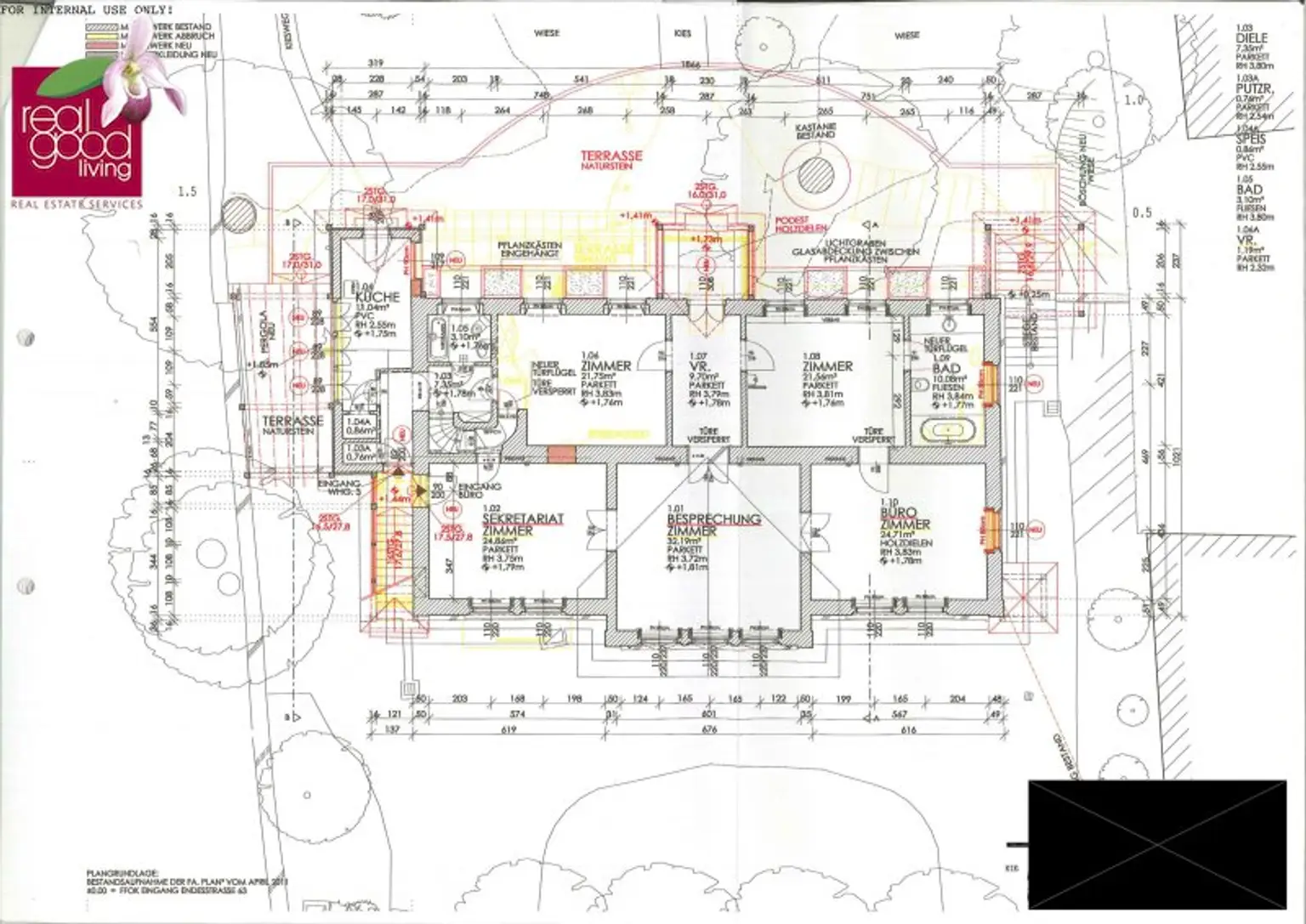Prestige-Villa in Wien-Mauer – 15 Zimmer, 3.700 m² Gartenparadies, vielseitig nutzbar -Büro & Wohnen vereinbaren !!