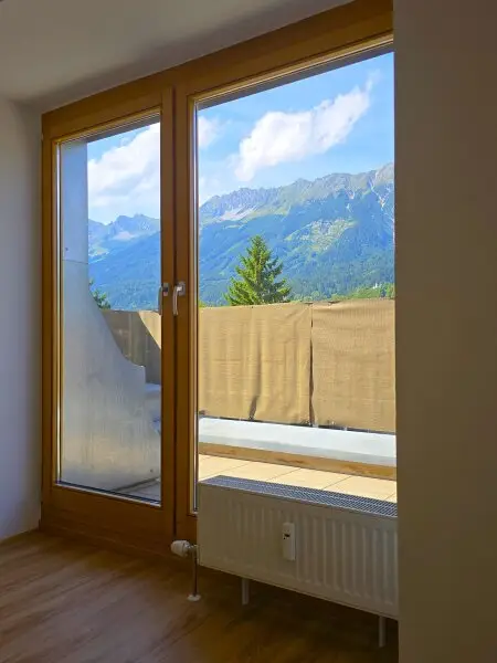 Blick aus dem Elternschlafzimmer auf die Seegrube