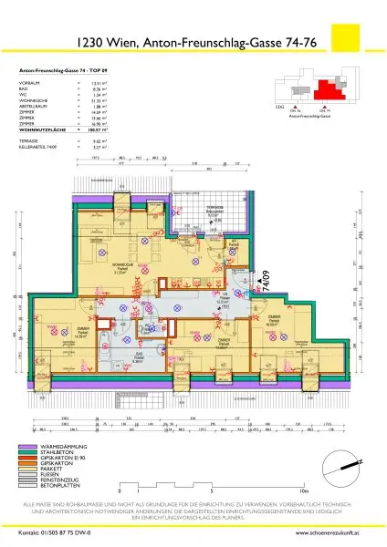 Wohlfühlwohnung mit 4 Zimmern | Terrasse mit Beschattung | Klima | zentral begehbar & ruhig gelegen