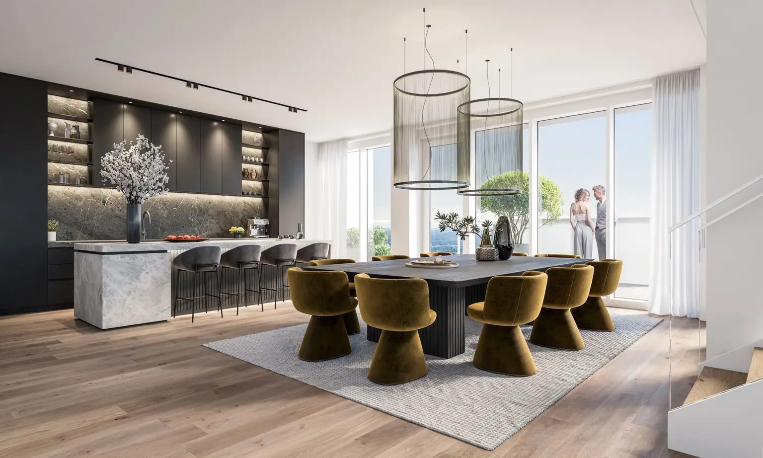 MARINA TOWER - PENTHOUSE-Wohnung im  39. Geschoß mit fantastischer Dachterrasse
