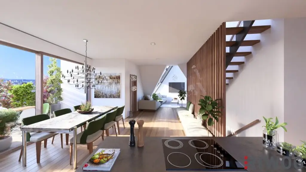 Einmalige Dachgeschosswohnung am Naschmarkt – Mit Vision veredelbar zum 215 m² PENTHOUSE-Juwel mit einmaligen 360°-Blick über Wien