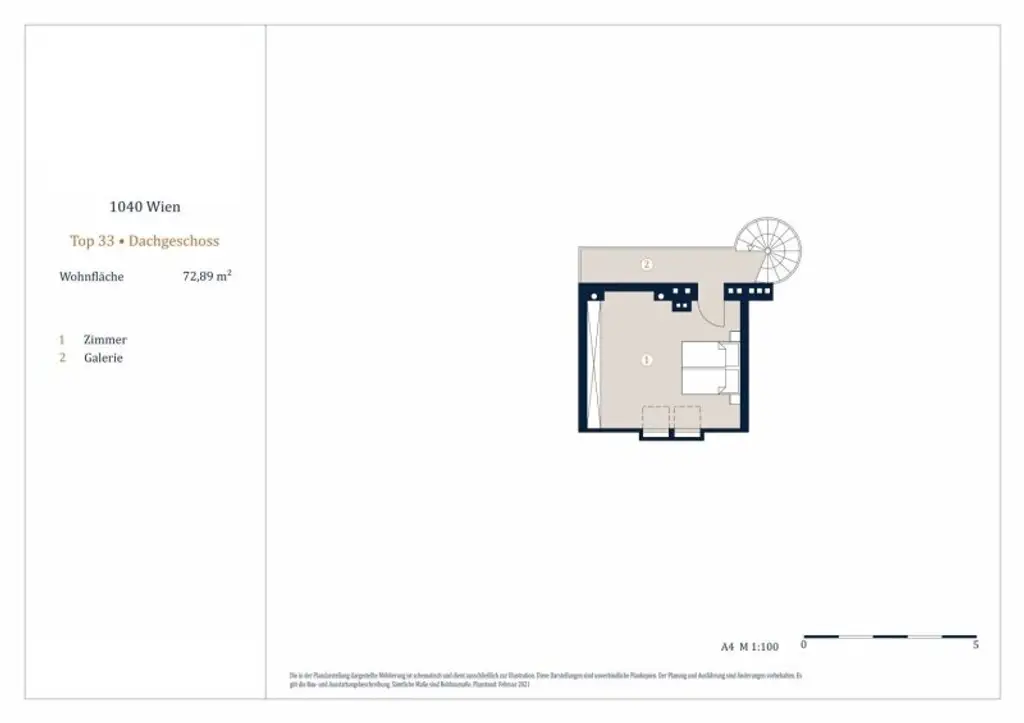 Helle 2-Zimmer-Maisonettewohnung, Nähe Wiedner Hauptstraße