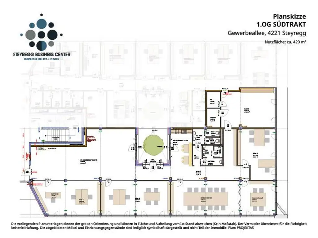 Perfekt aufgeteiltes Büro im modernen Steyregg Business Center an der B 3!