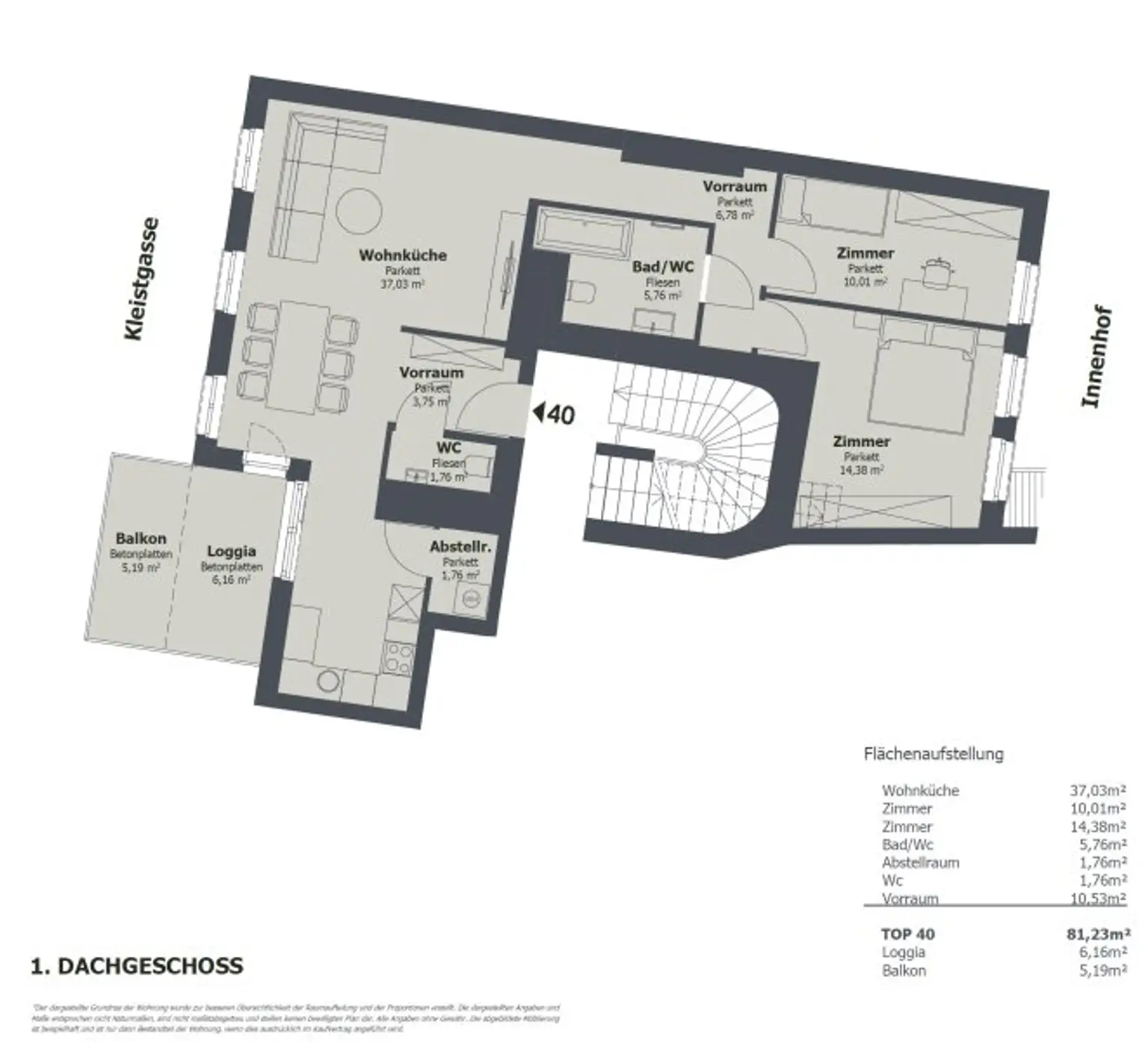 Grundriss TOP 40