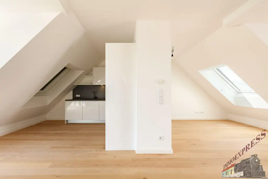 Erstbezug, Sonnendurchflutete 2-Zimmer Wohnung im Dachgeschoss + 33 m² Südwest-Dachterrasse!!