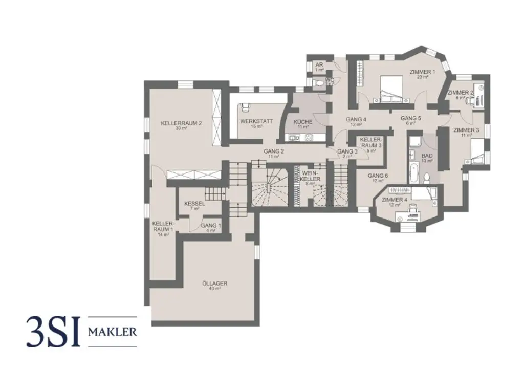 Exklusive Liegenschaft mit zwei Villen und großem Privatpark in Mödling