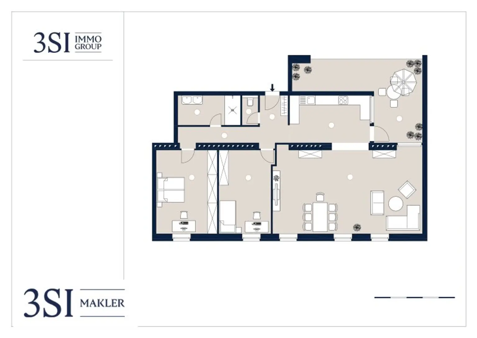 Stilvoll wohnen im Dachgeschoss – 3 Zimmer & Sonnenterrasse