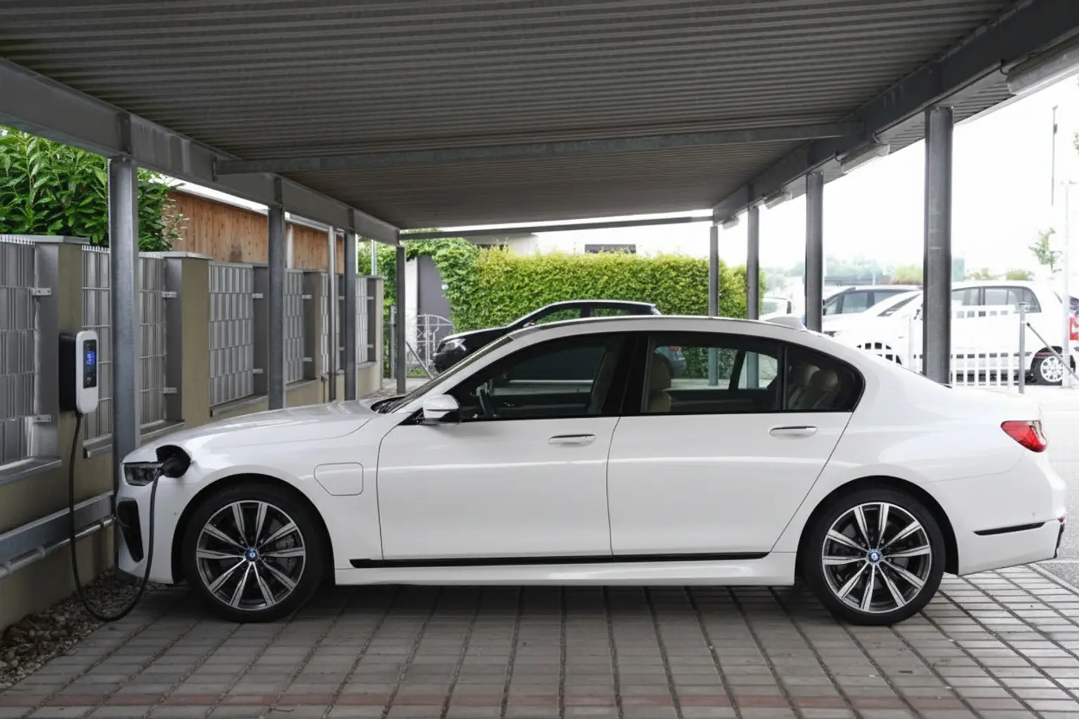 Carport: Auto von KI bereitgestellt