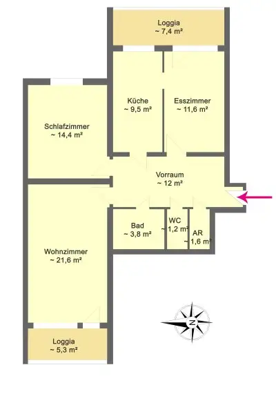 3-Zimmerwohnung Nähe U4 Station Unter St.Veit