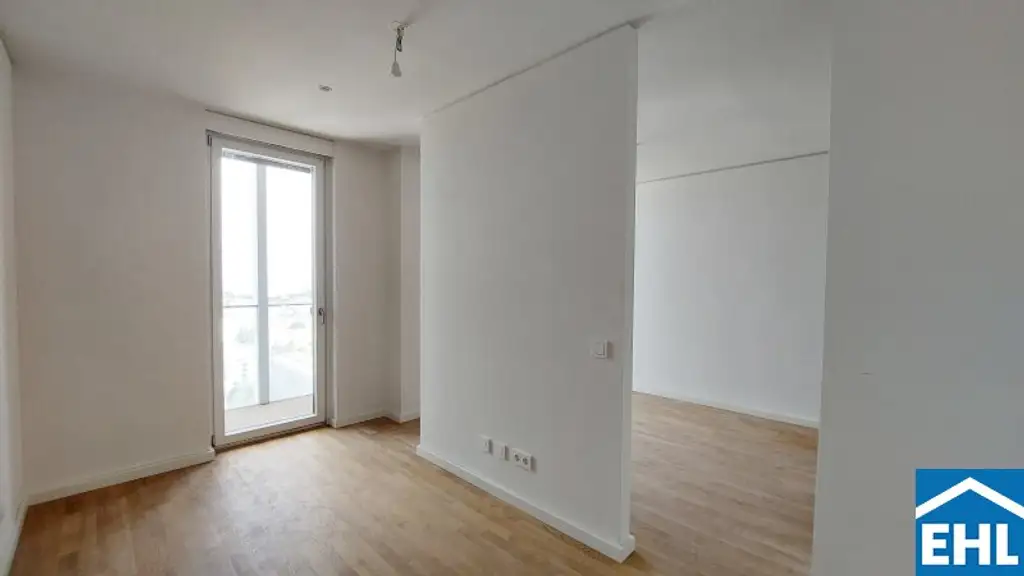 1,5-Zi.-Erstbezug mit Loggia & Rooftop Spa | TOWER HOMES im V22