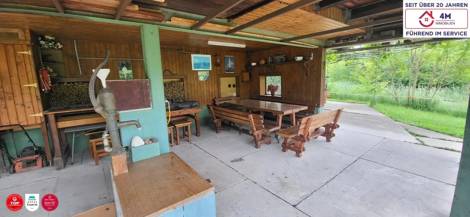 *Ferienhaus* Autark leben am linken Donauufer mit Badesee in 3425 Langenlebarn (Pachtgrundstück mit günstiger Jahrespacht)