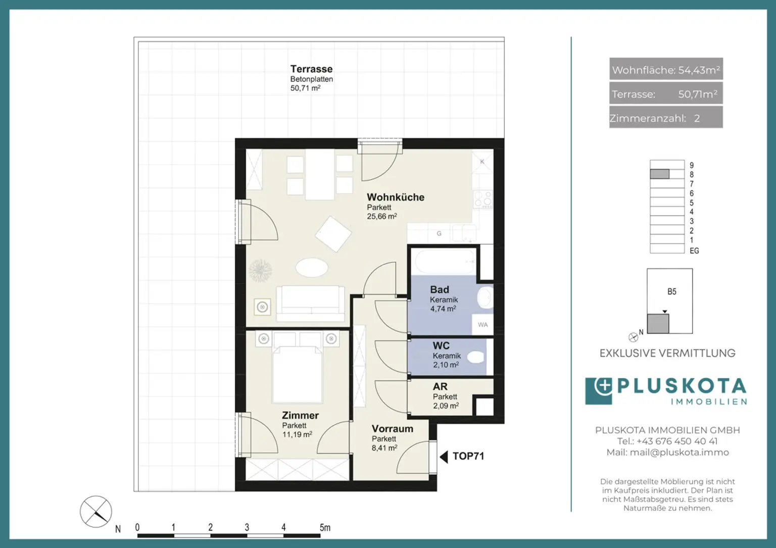 TRAUMHAFT: 51m² TERRASSE MIT WEITBLICK