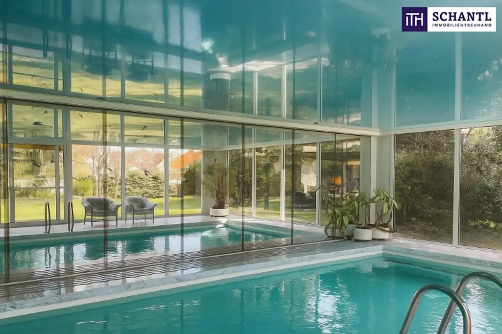 Traumhafter Bungalow mit Indoor-Pool, Weinkeller & großem Garten auf Eigengrund