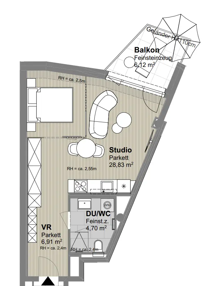 SMALL SMART GLORIOUS *41 m² Wohnung + Balkon