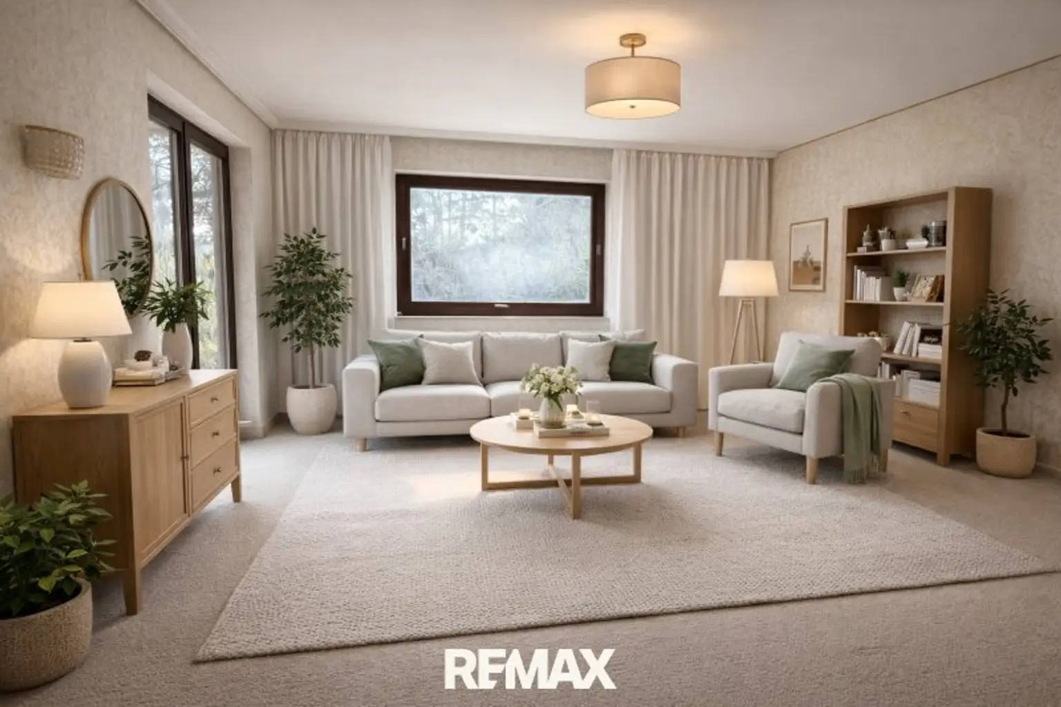 Wohnzimmer (virtuell eingerichtet)