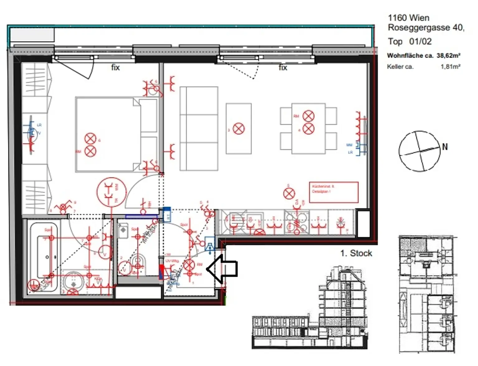 Schöne 2-Zimmer-Wohnung in der Roseggergasse - U-Bahnnähe Ottakring