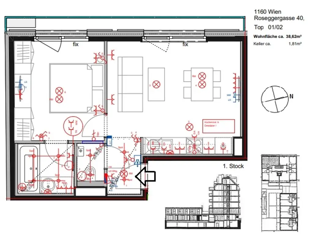 Schöne 2-Zimmer-Wohnung in der Roseggergasse - U-Bahnnähe Ottakring