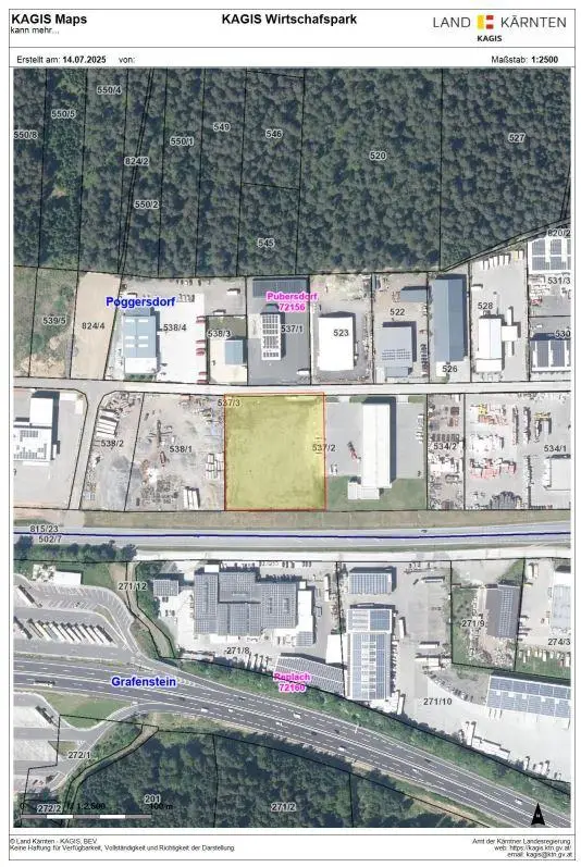 Betriebsgrund in Poggersdorf – 5.500 m² im Wirtschaftspark zu vermieten