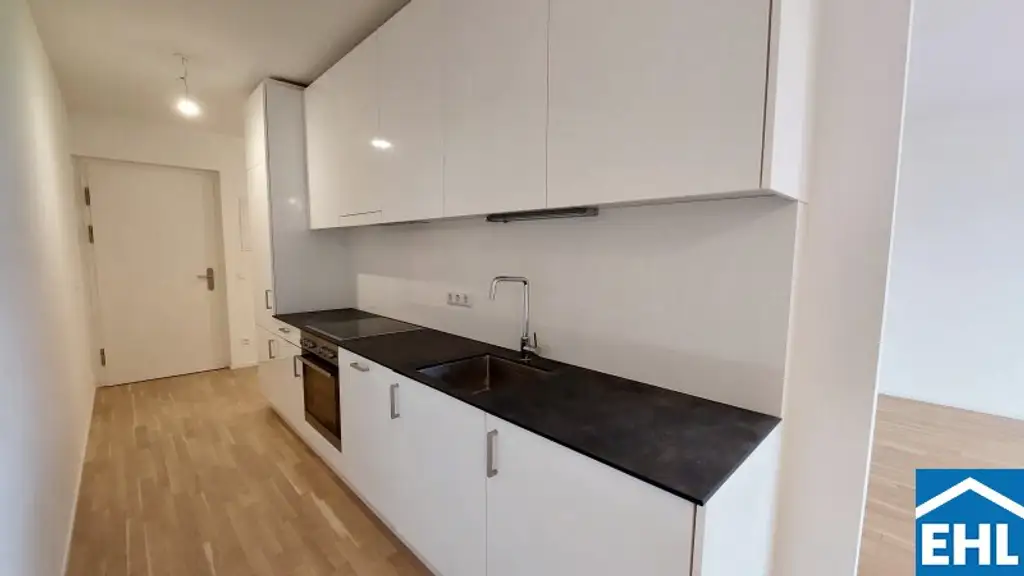 Sonnwendviertel: 1-Zimmer-Wohnung mit Balkon im 9. OG – Fitnessraum, Co-Working & Rooftop-Terrasse inklusive!