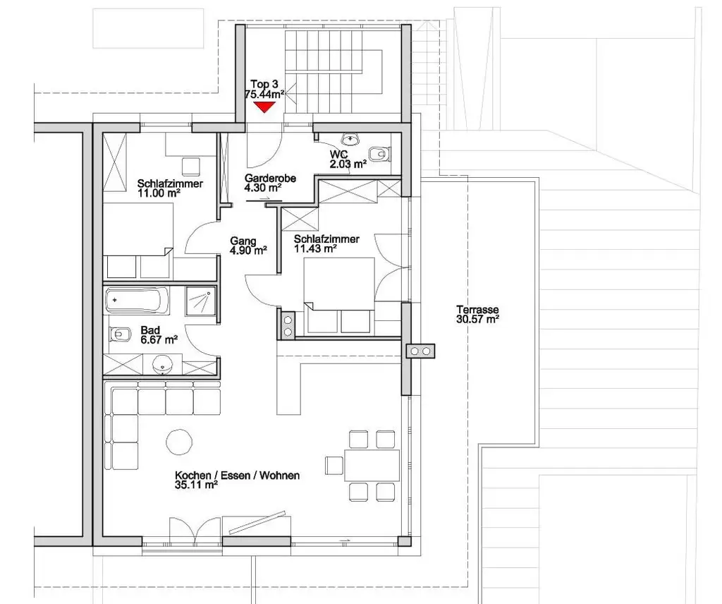Exklusive Penthousewohnung in Zirl (Neubau)